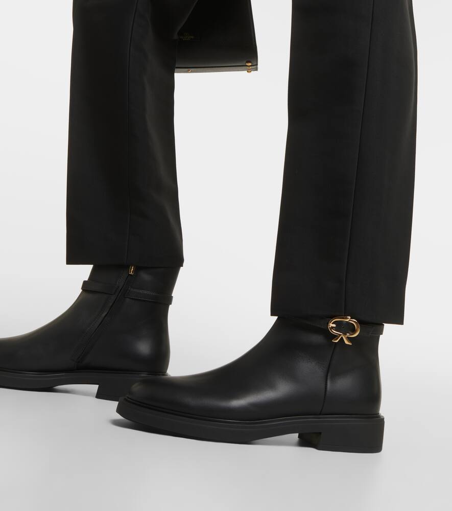 Gianvito Rossi Ribbon Dumont 20 leather ankle boots