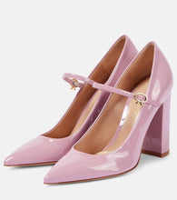 Gianvito Rossi Ribbon Jane patent leather pumps