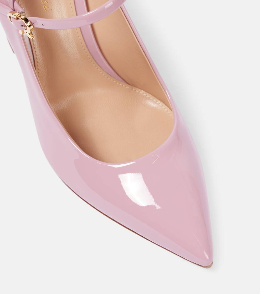 Gianvito Rossi Ribbon Jane patent leather pumps