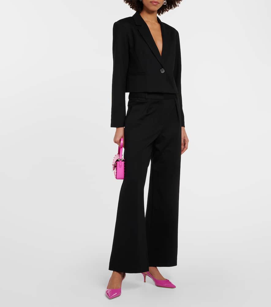 Gianvito Rossi Ribbon patent leather slingback pumps