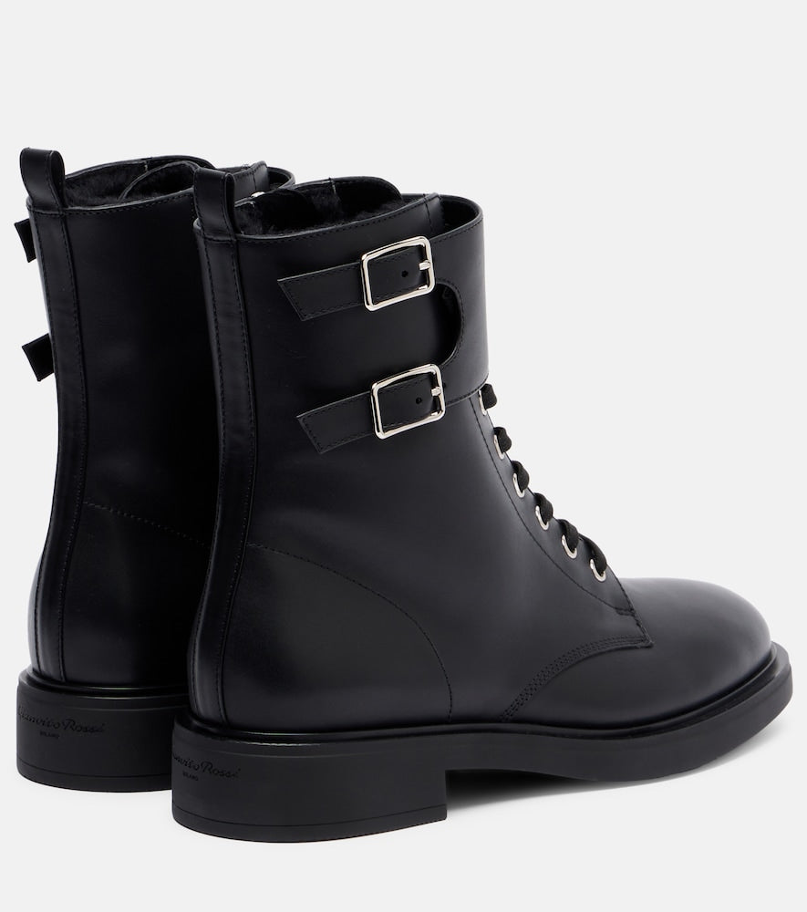 Gianvito Rossi Ripley leather combat boots