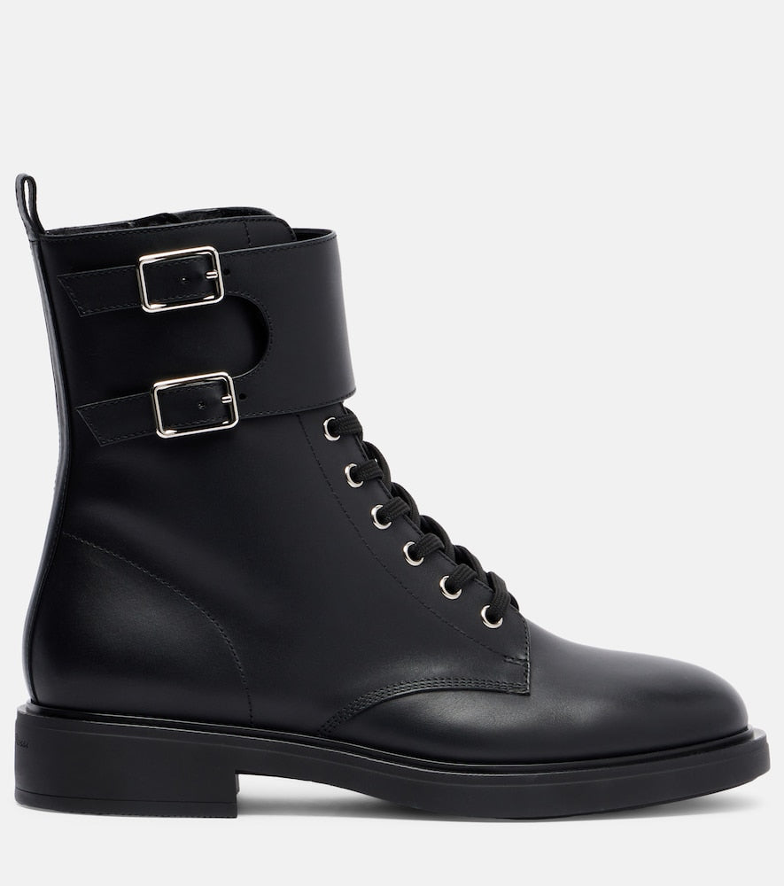 Gianvito Rossi Ripley leather combat boots