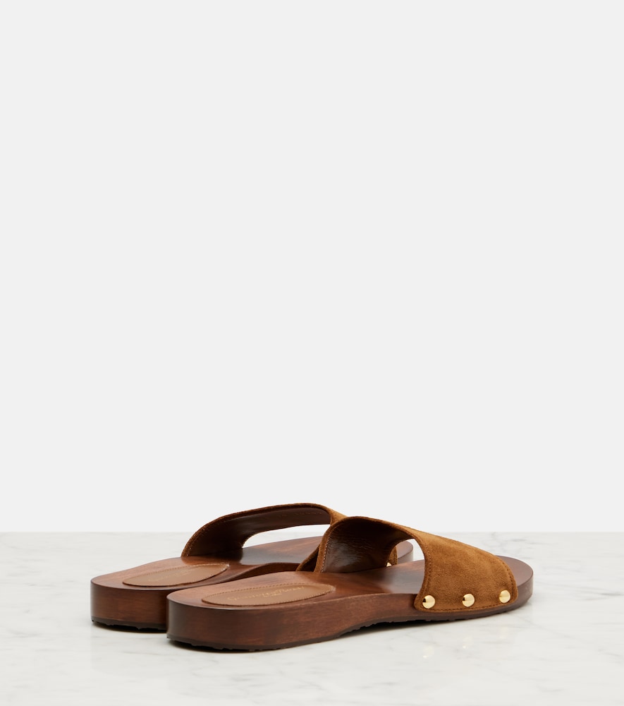 Gianvito Rossi Riviera suede slides