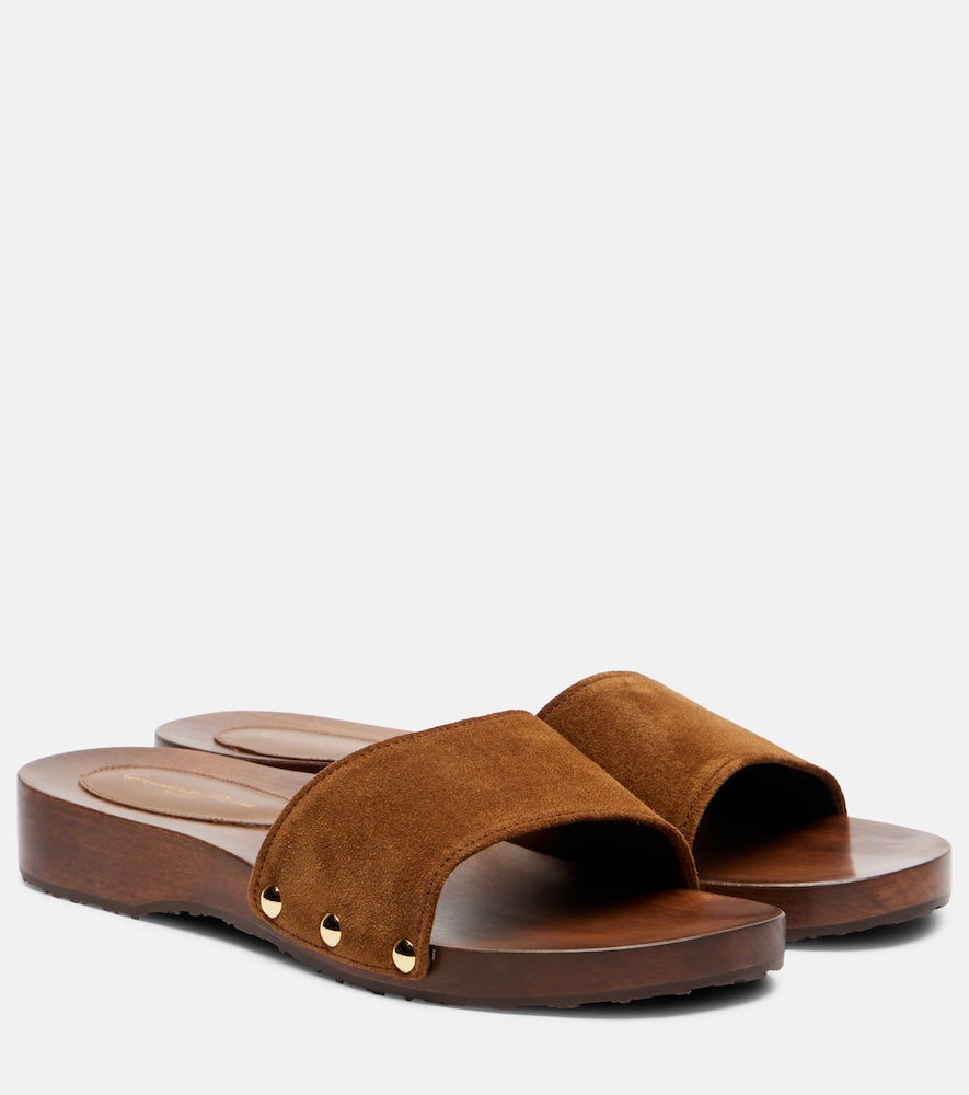 Gianvito Rossi Riviera suede slides