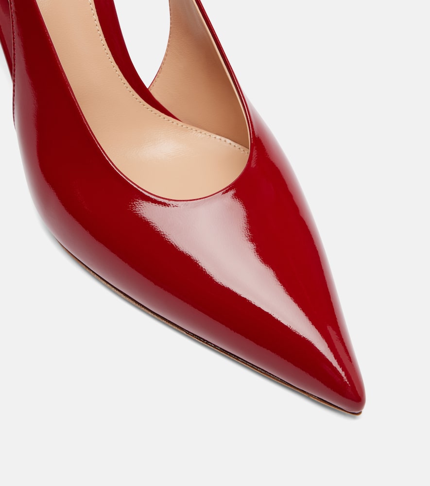 Gianvito Rossi Robbie 85 patent leather slingback pumps