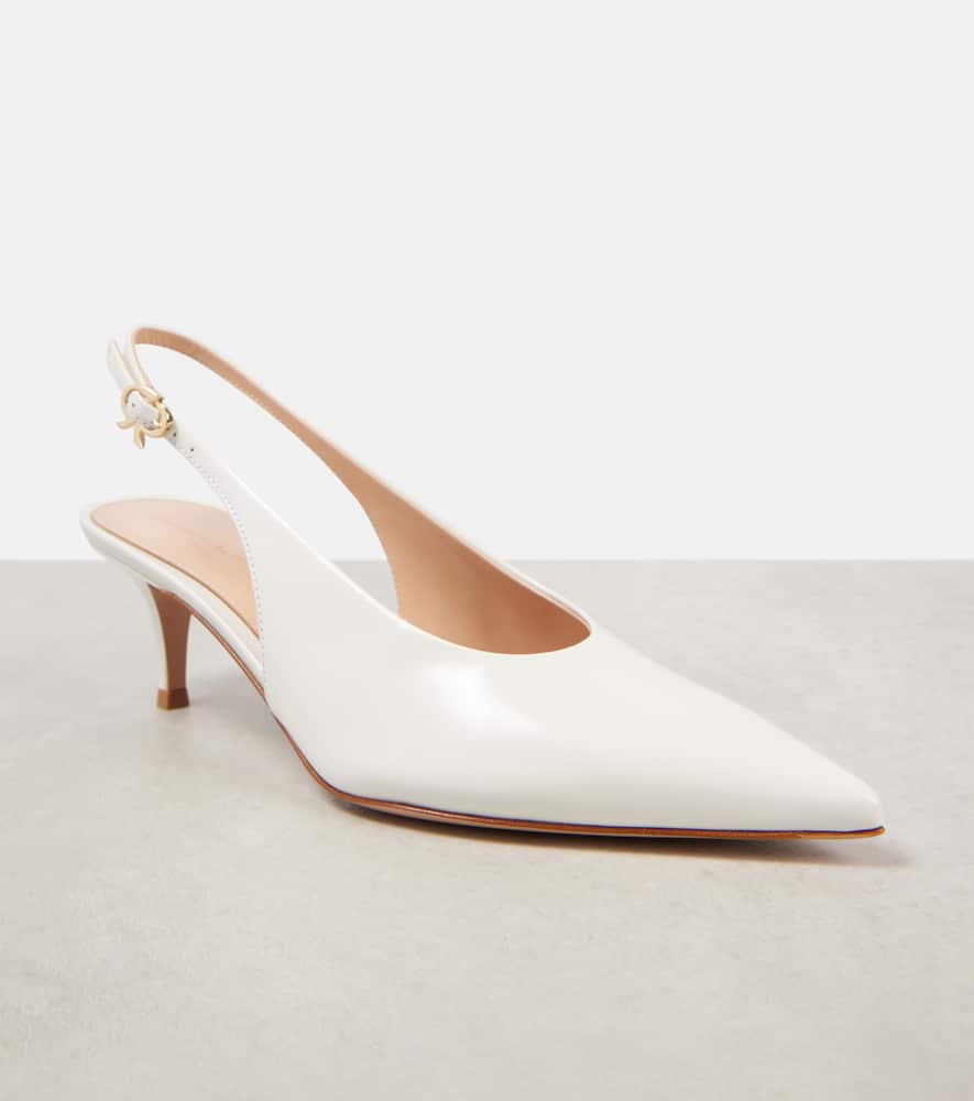 Gianvito Rossi Robbie Sling 55 leather slingback pumps