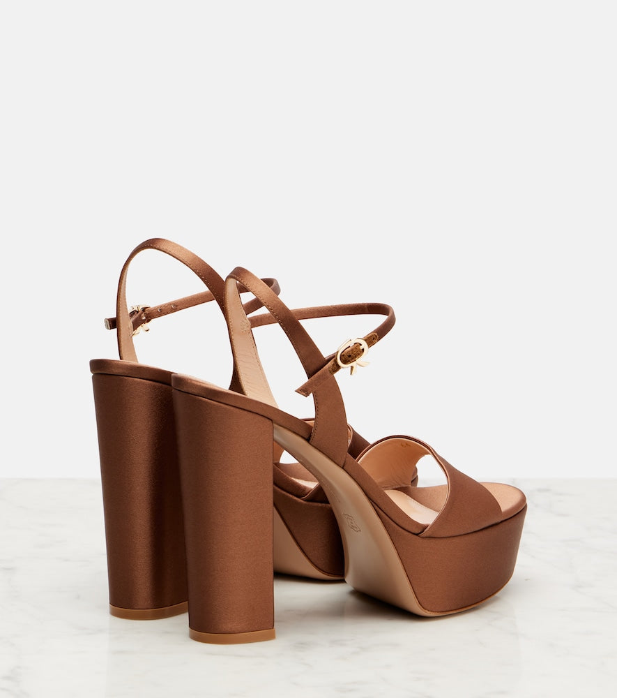Gianvito Rossi Satin crepe platform sandals