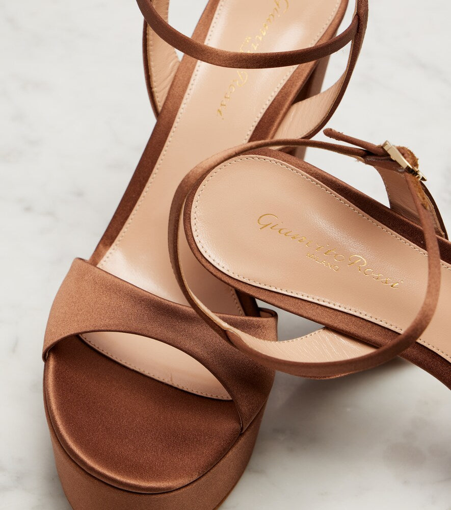 Gianvito Rossi Satin crepe platform sandals