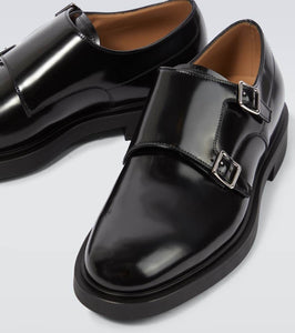 Gianvito Rossi Scott leather monk strap shoes