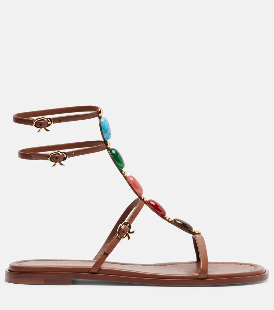 Gianvito Rossi Shanti embellished leather sandals
