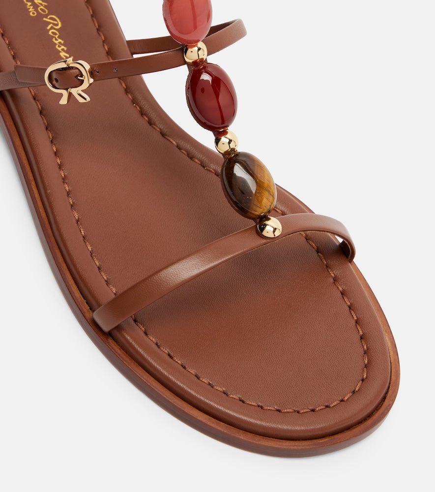 Gianvito Rossi Shanti embellished leather sandals