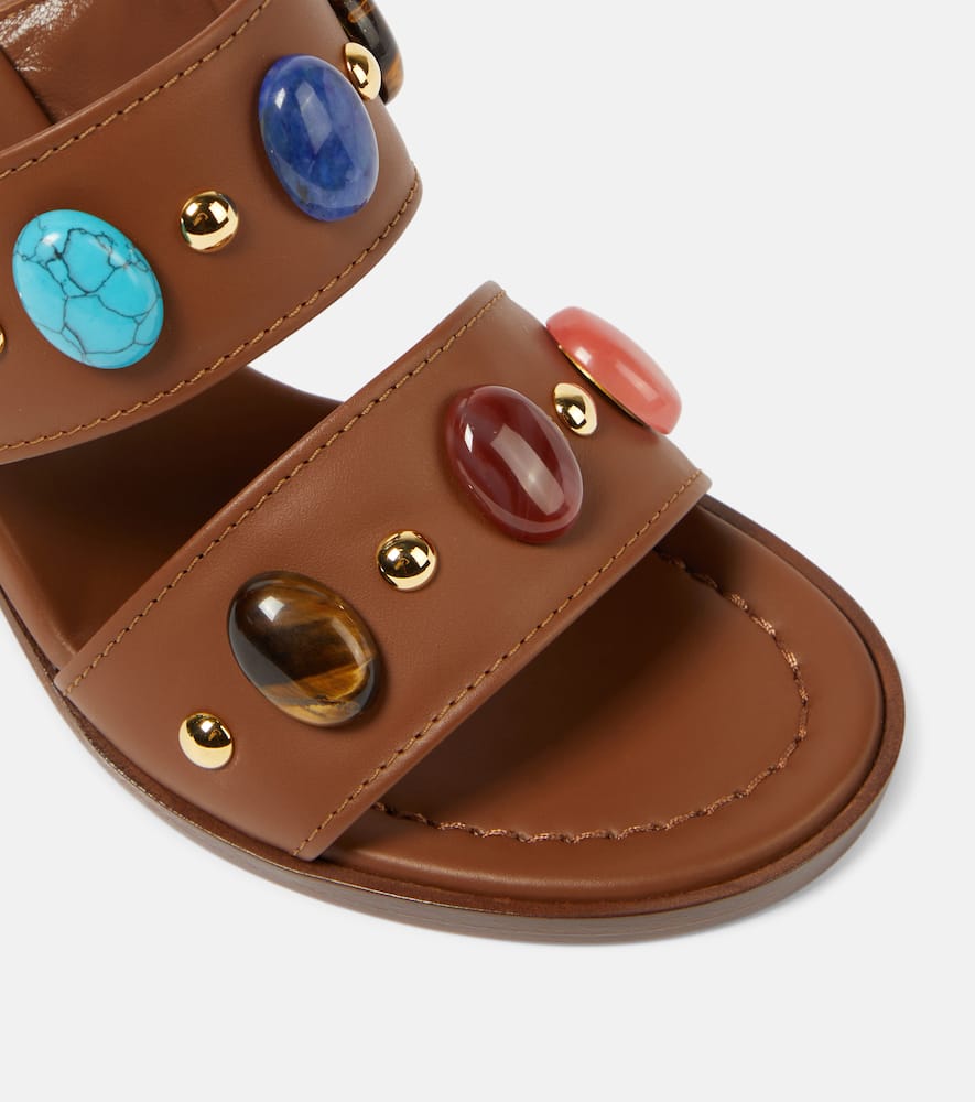 Gianvito Rossi Shanti embellished leather sandals