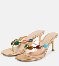 Gianvito Rossi Shanti embellished leather thong sandals