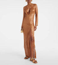 Gianvito Rossi Shanti embellished metallic leather sandals