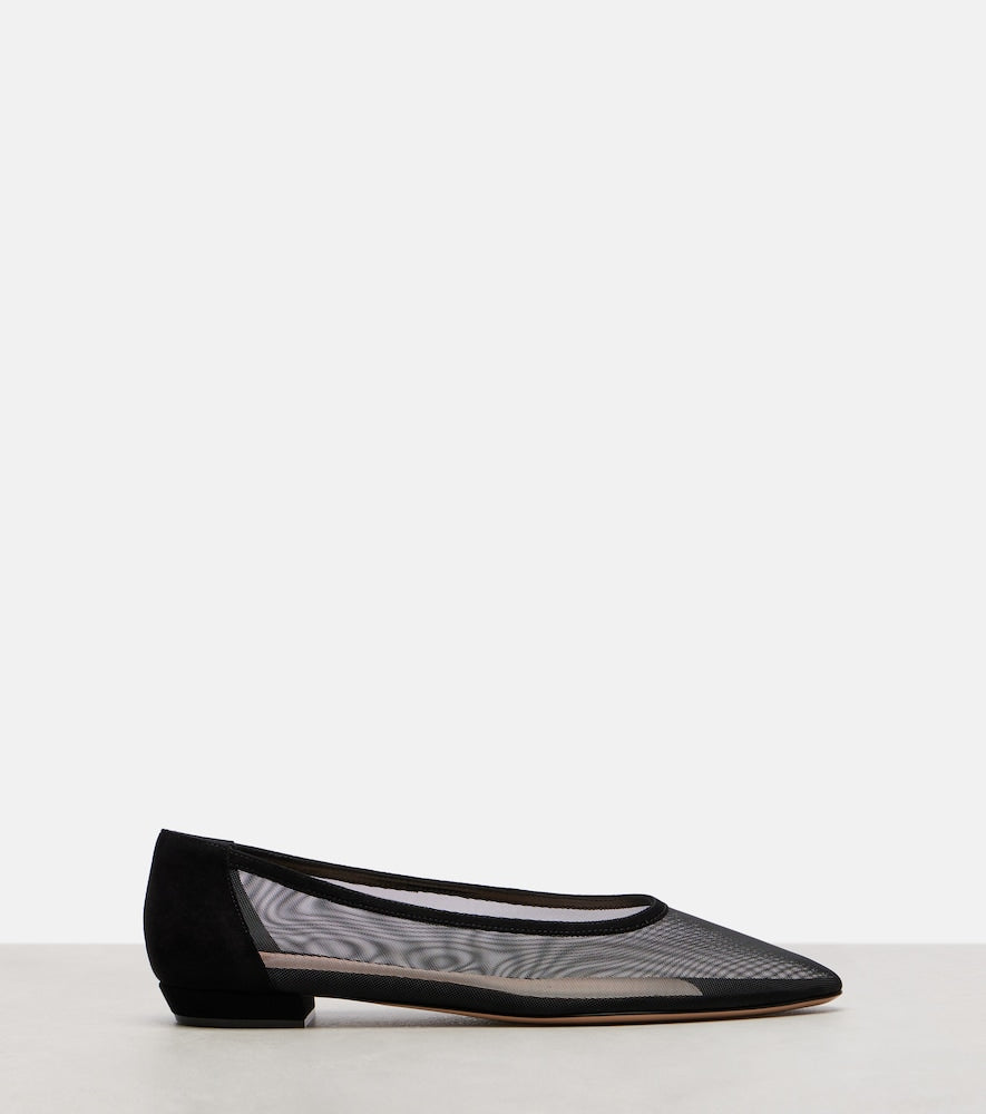 Gianvito Rossi Sheer organza ballet flats