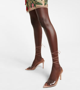 Gianvito Rossi Skye 85 PVC and leather sandals