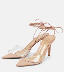 Gianvito Rossi Skye 85 PVC and leather sandals