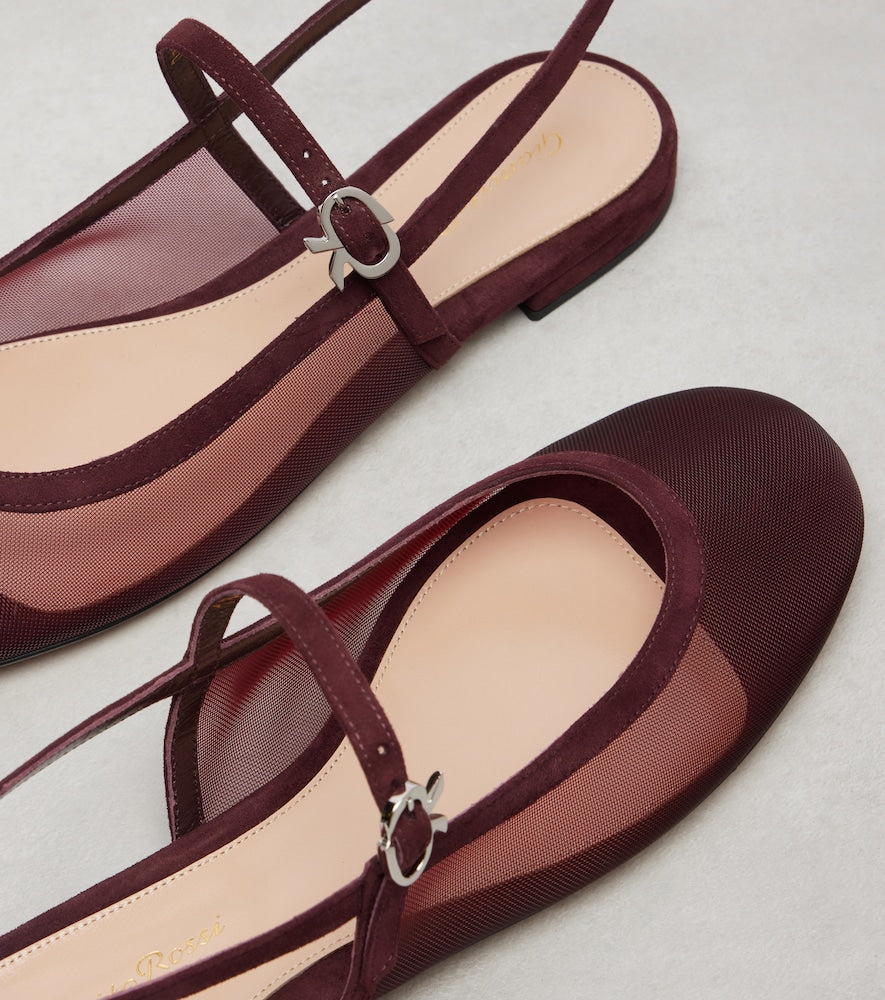 Gianvito Rossi Sling organza ballet flats