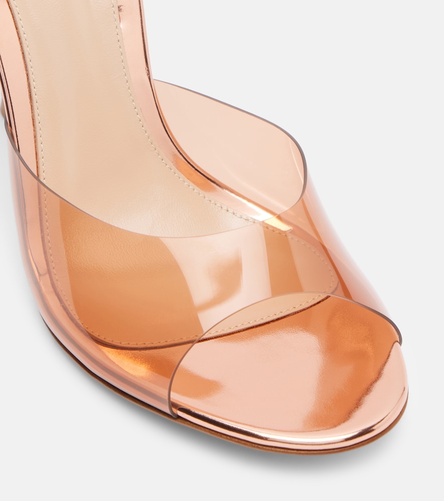 Gianvito Rossi Sofia leather-trimmed PVC mules