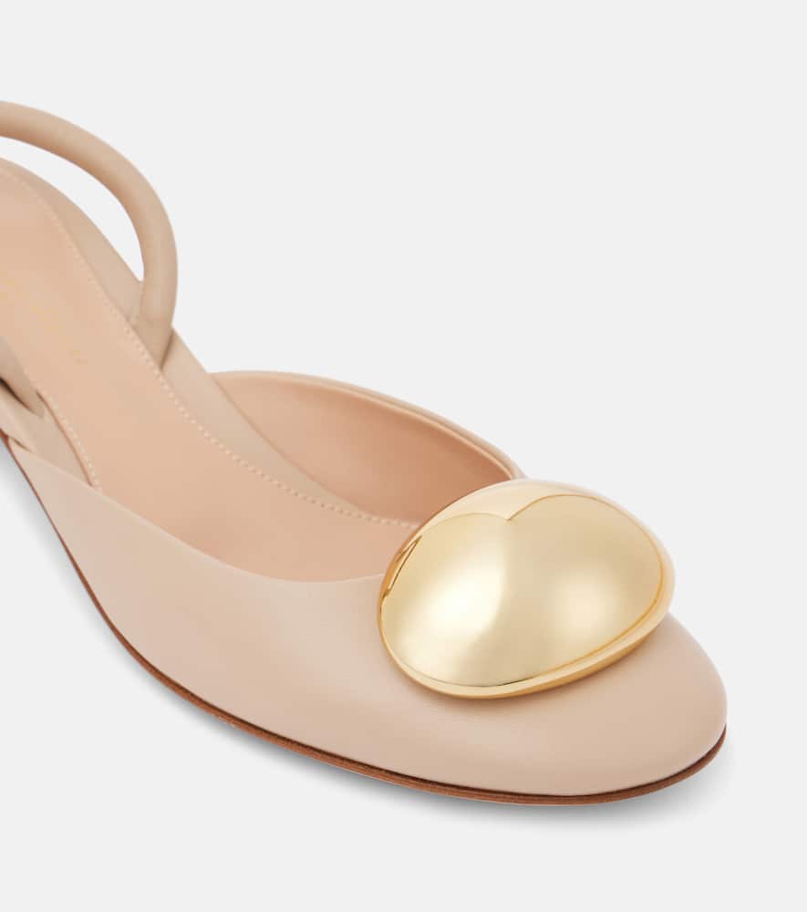 Gianvito Rossi Sphera 45 leather slingback pumps