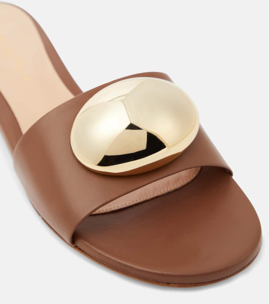 Gianvito Rossi Sphera embellished leather mules