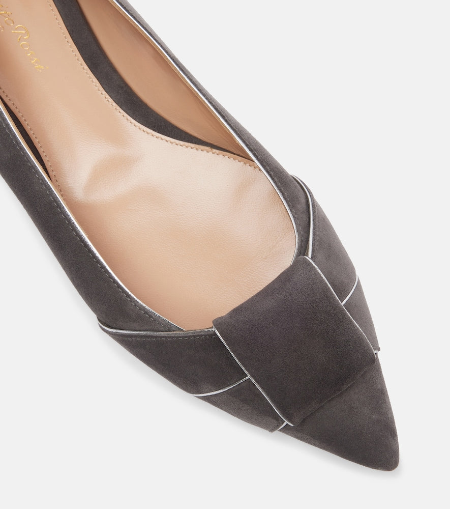 Gianvito Rossi Suede ballet flats