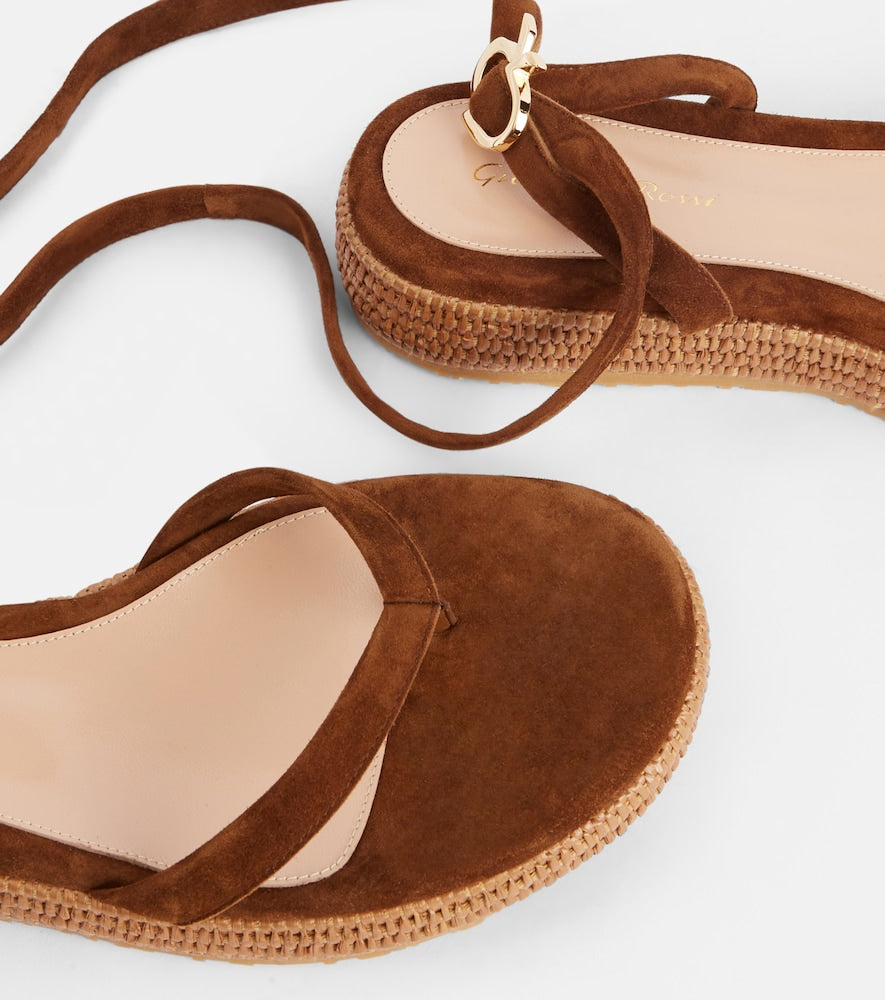 Gianvito Rossi Suede espadrille sandals