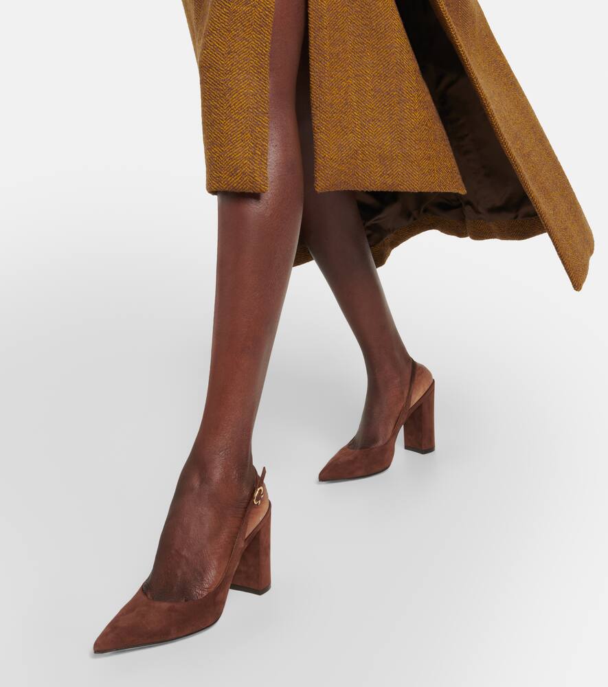 Gianvito Rossi Suede slingback pumps