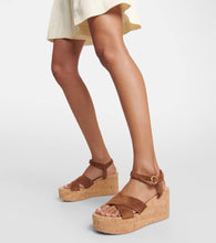 Gianvito Rossi Suede wedge sandals