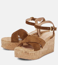 Gianvito Rossi Suede wedge sandals