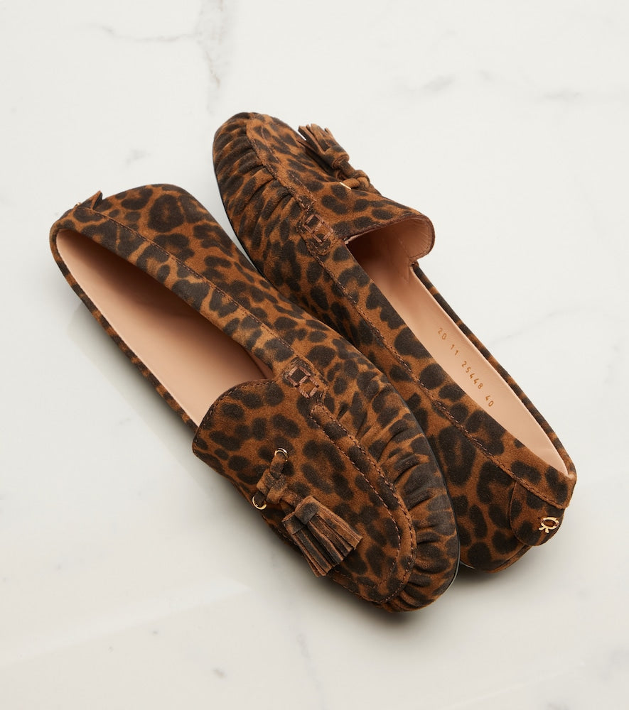 Gianvito Rossi Théa leopard-print suede loafers