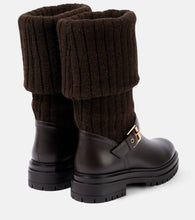 Gianvito Rossi Thurso leather-trimmed biker boots