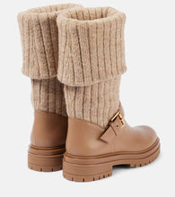 Gianvito Rossi Thurso leather-trimmed sock boots