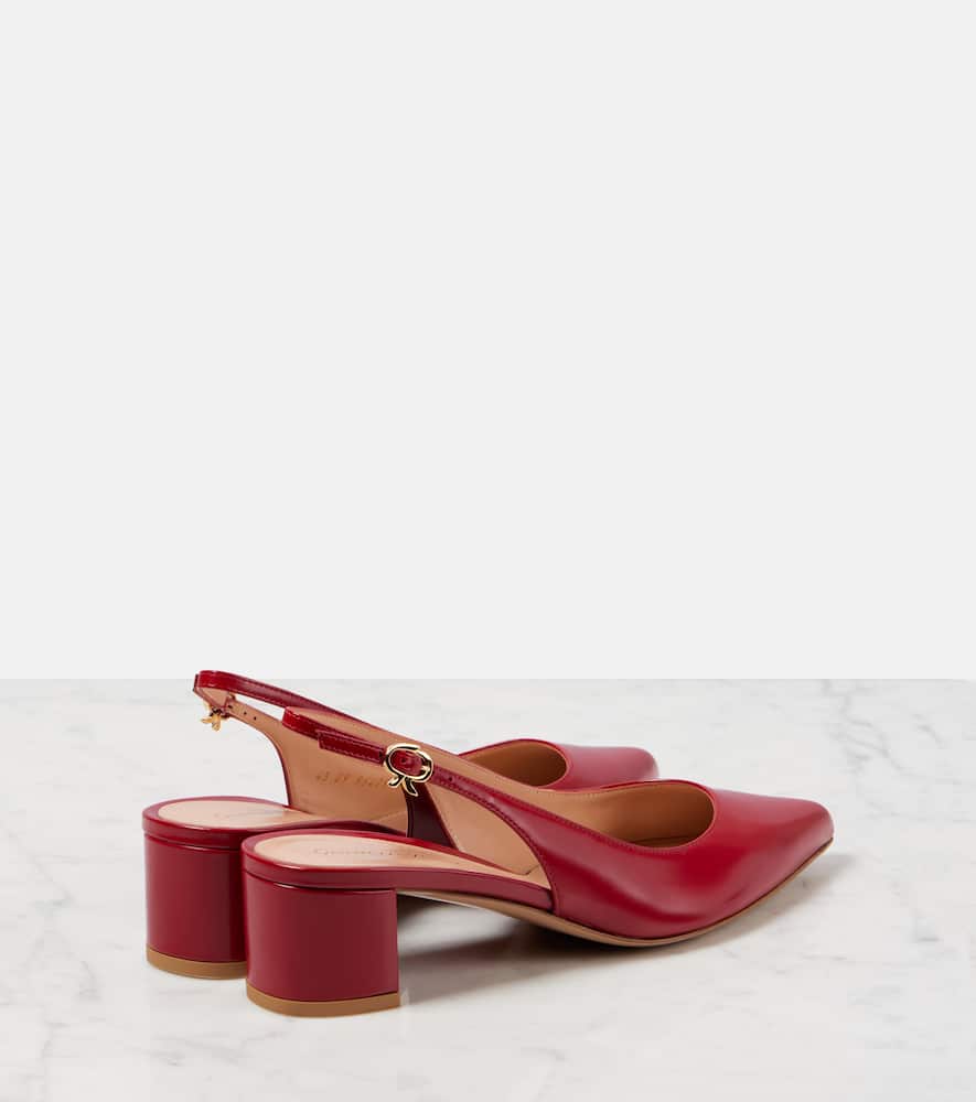 Gianvito Rossi Tokio leather slingback pumps