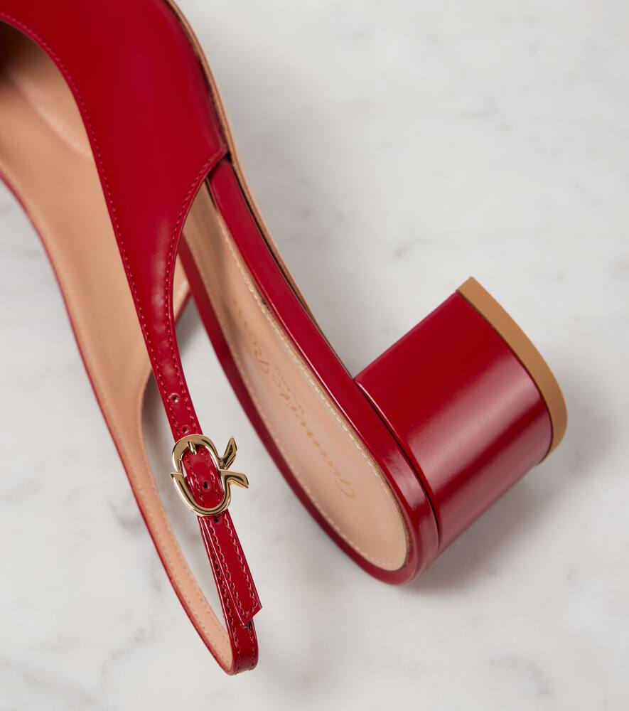 Gianvito Rossi Tokio leather slingback pumps