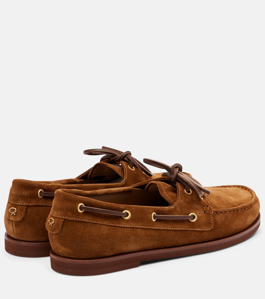 Gianvito Rossi Vandee suede boat shoes