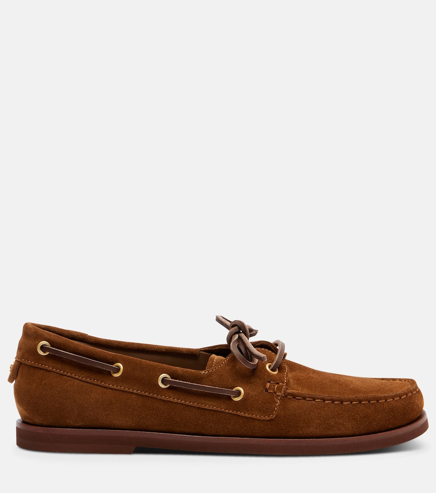 Gianvito Rossi Vandee suede boat shoes