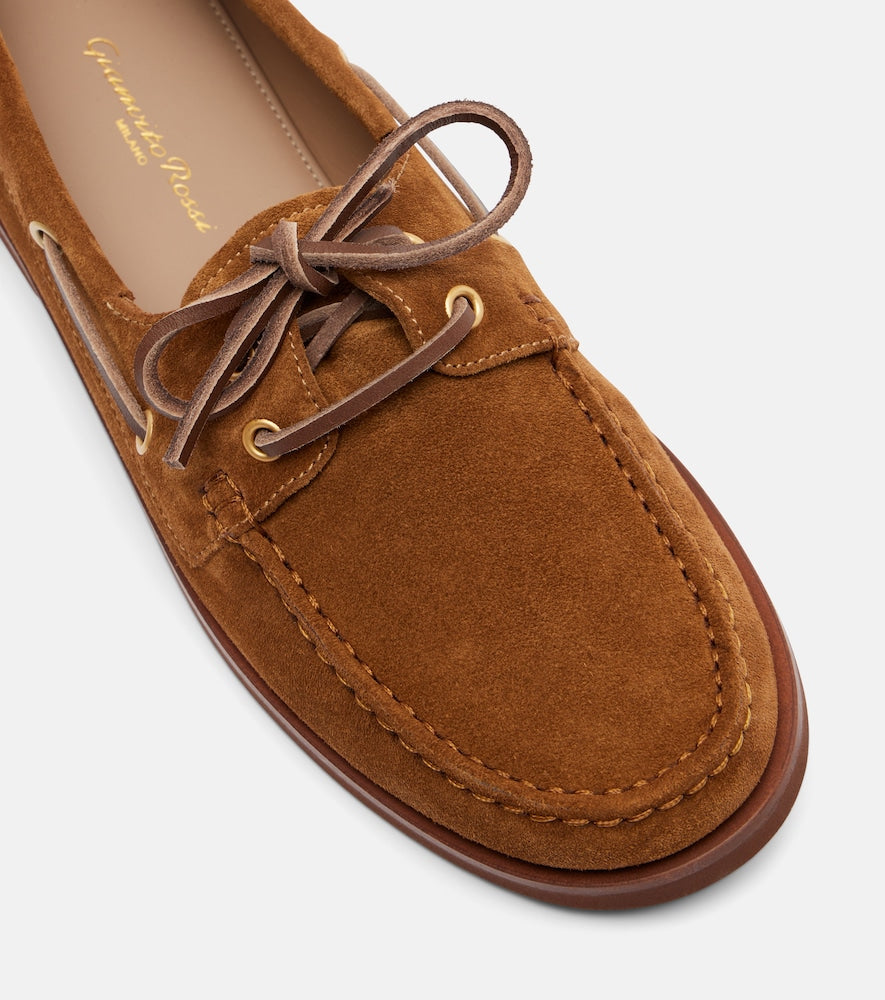 Gianvito Rossi Vandee suede boat shoes