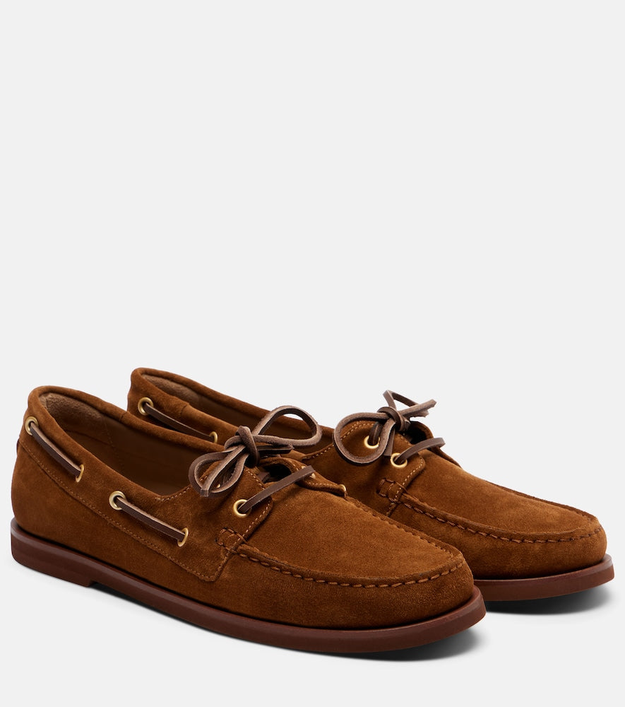 Gianvito Rossi Vandee suede boat shoes