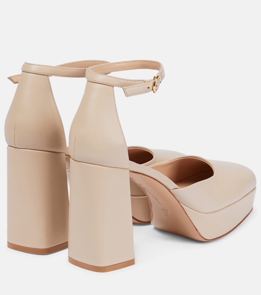 Gianvito Rossi Vernice platform leather pumps