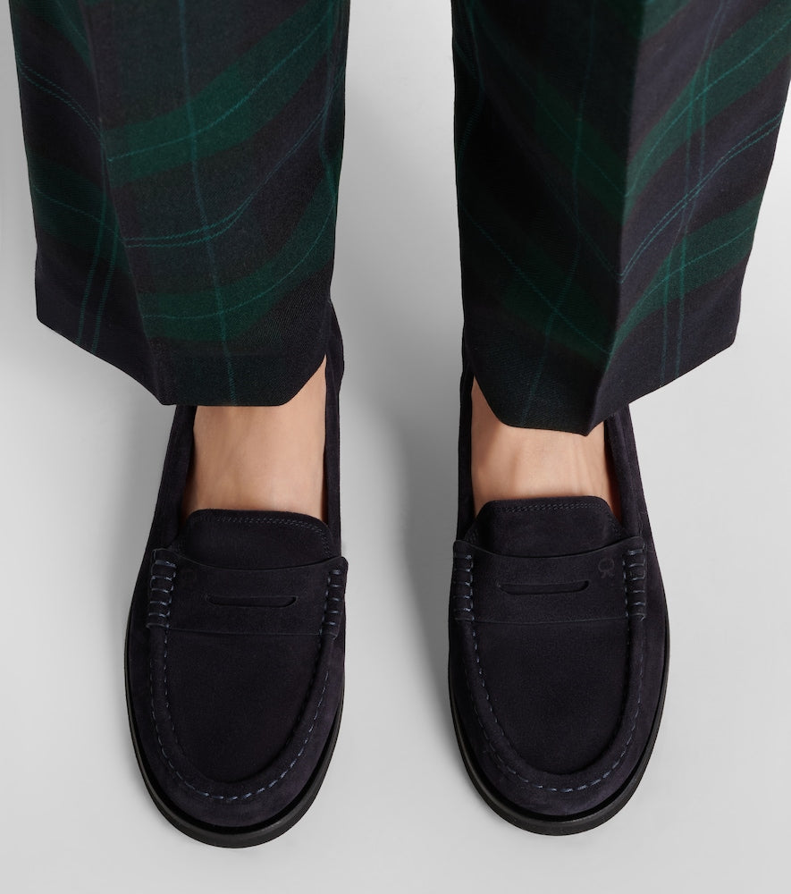 Gianvito Rossi Vernon suede penny loafers