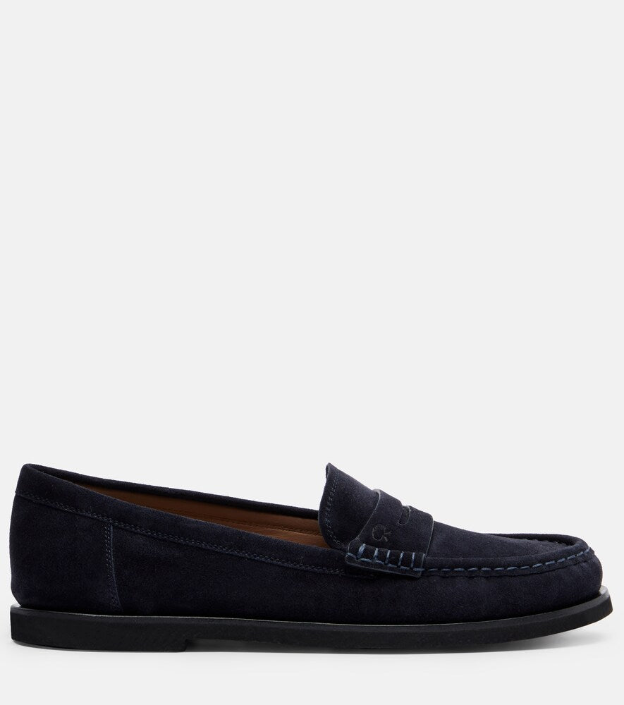 Gianvito Rossi Vernon suede penny loafers