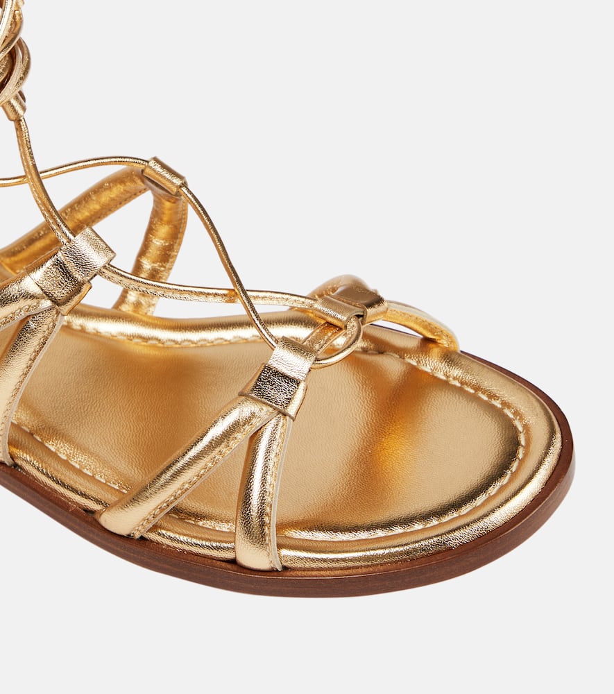 Gianvito Rossi Vesta metallic leather sandals