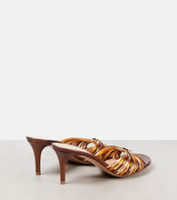 Gianvito Rossi Vyna metallic leather mules