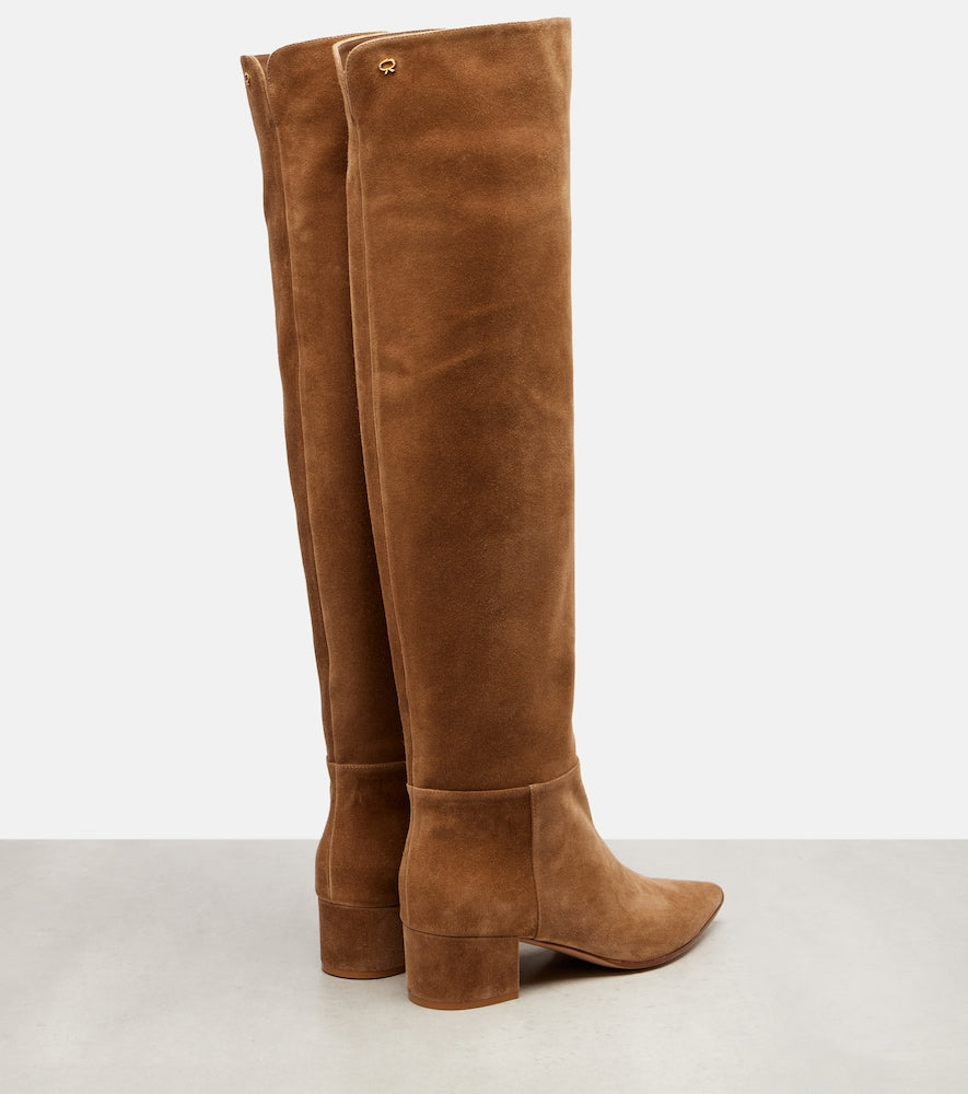 Gianvito Rossi 45 suede over-the-knee boots (Brown) - Mid Heel Boots