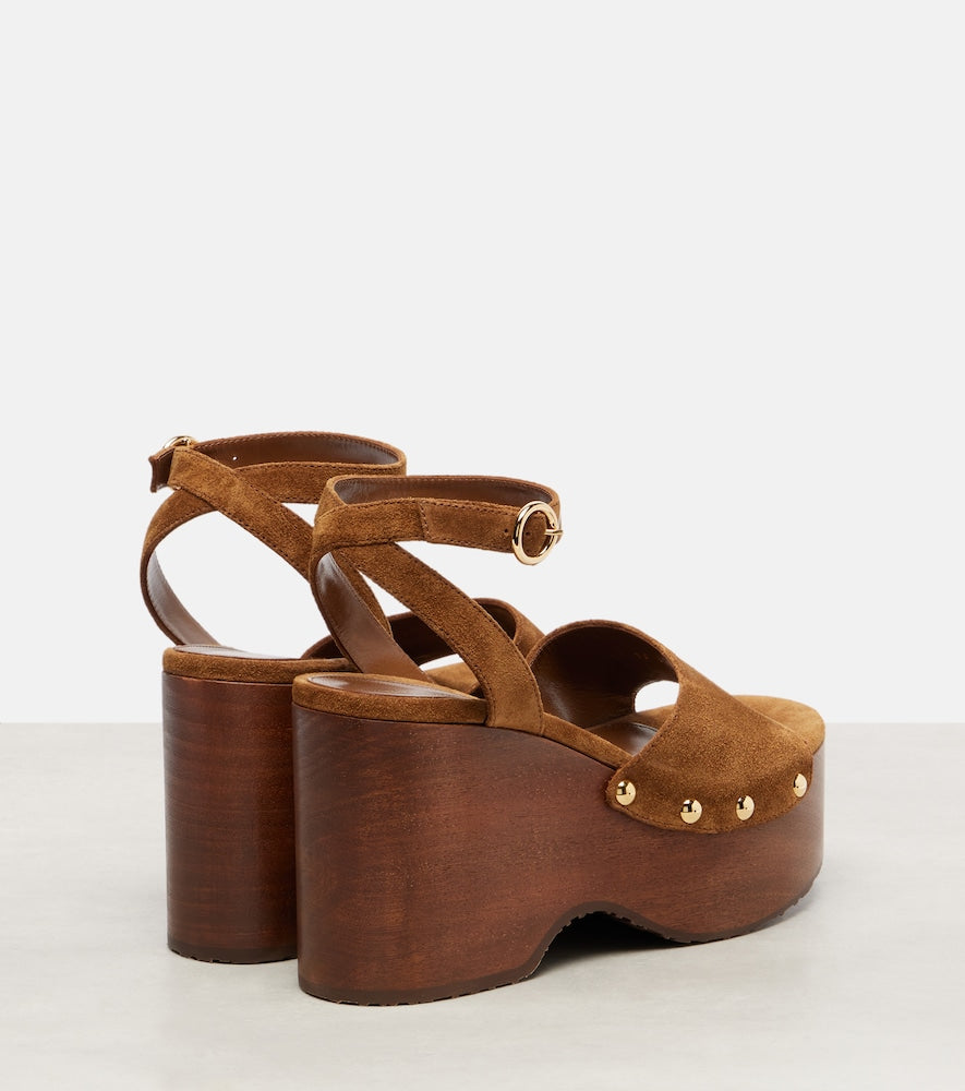 Gianvito Rossi Ardéa suede platform sandals in Brown - Heeled Sandals