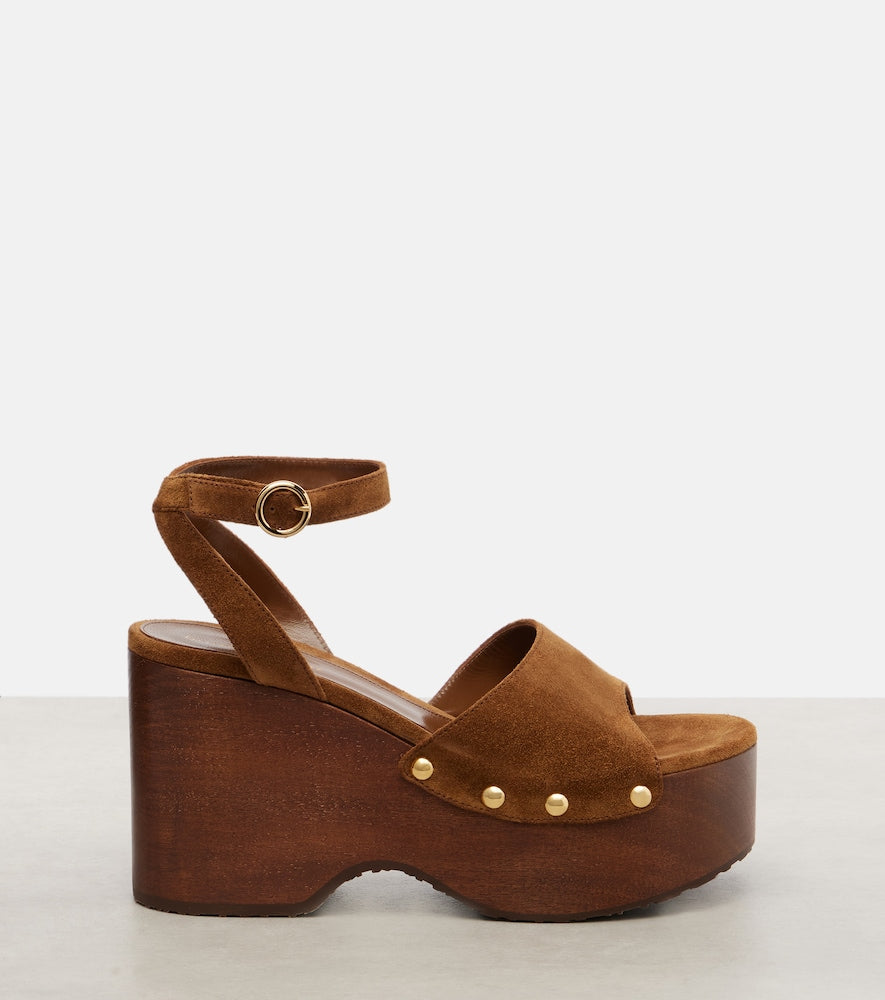 Gianvito Rossi Ardéa suede platform sandals in Brown - Heeled Sandals