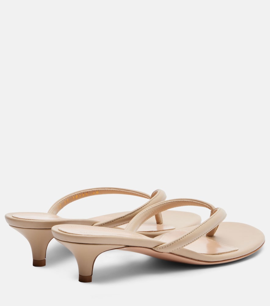 Gianvito Rossi Calypso 35 leather thong sandals - Beige Heeled Sandals