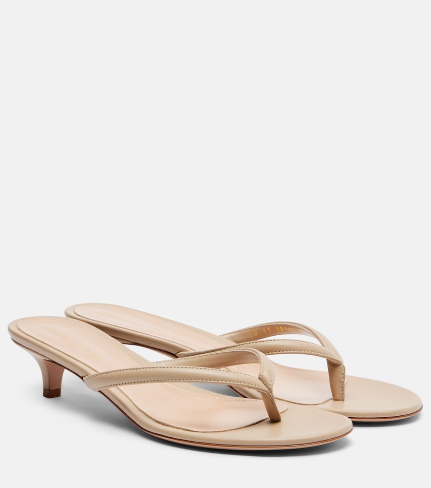 Gianvito Rossi Calypso 35 leather thong sandals - Beige Heeled Sandals
