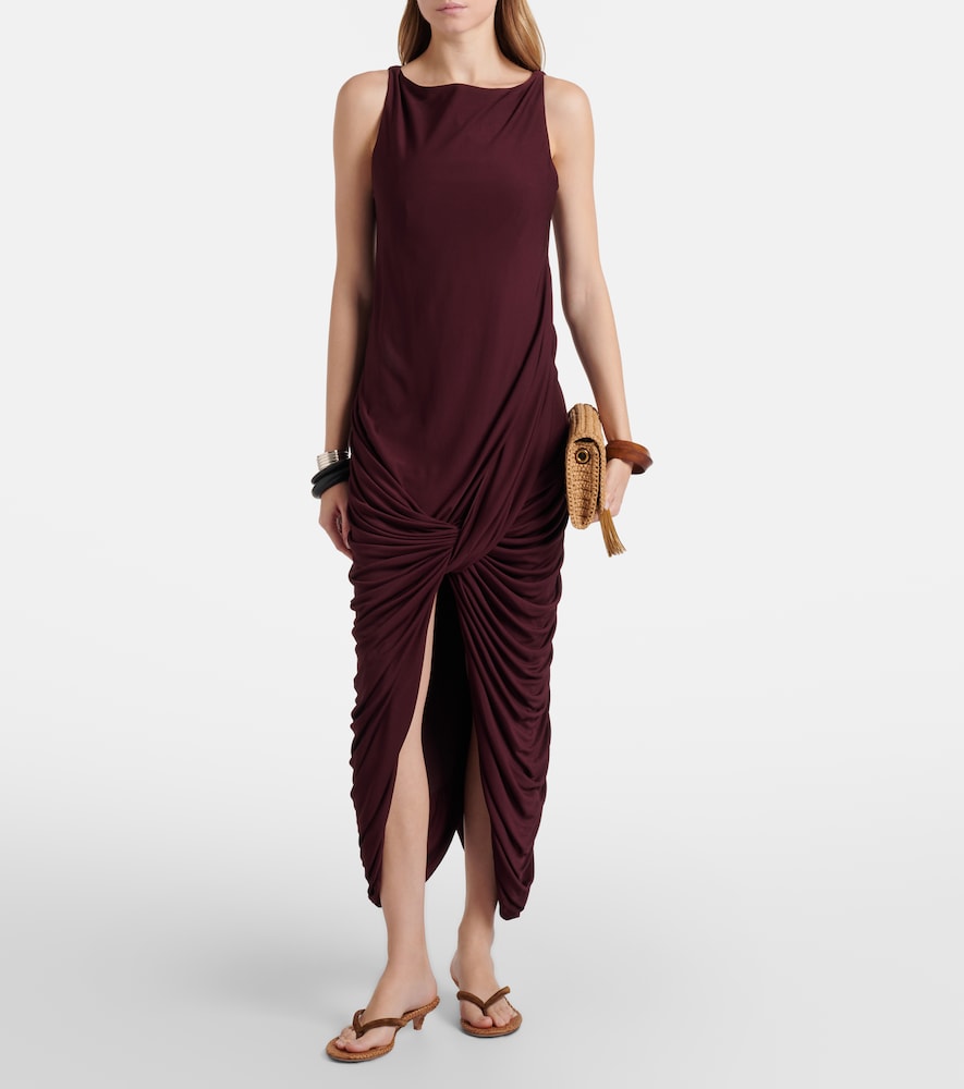 Gianvito Rossi Calypso 35 leather thong sandals in Brown - Heeled Sandals